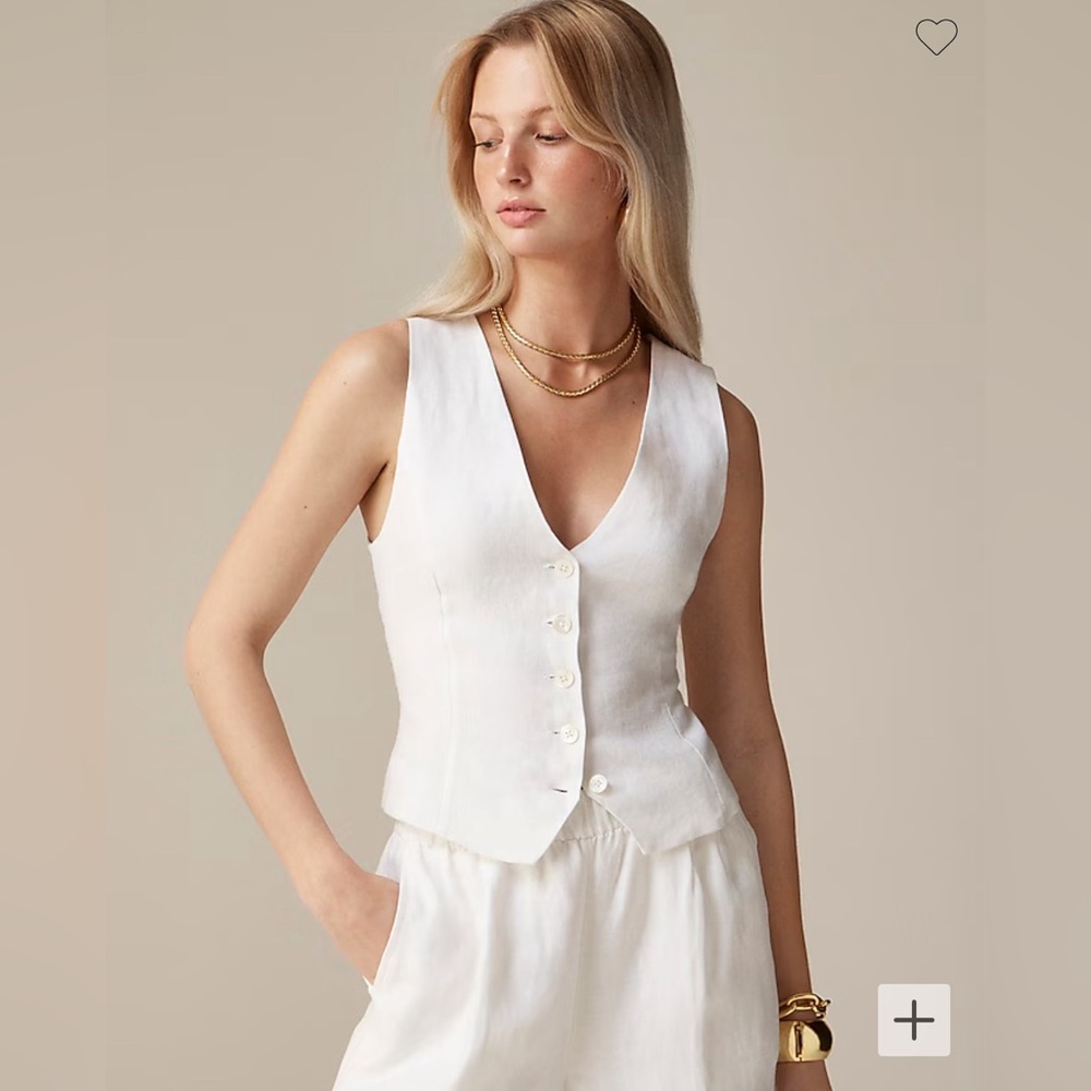 NWT J.Crew Slim-fit Linen Vest
